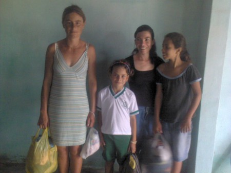 Esta família foi a primeira vez que tinha visitado a associação